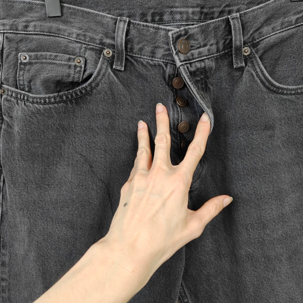 COS Mens Pillar Jeans 32x32 Charcoal Grey Denim Straight Leg Minimalist Normcore - Picture 6 of 11